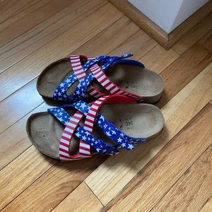 Patriotic Birkenstocks 6.5 37